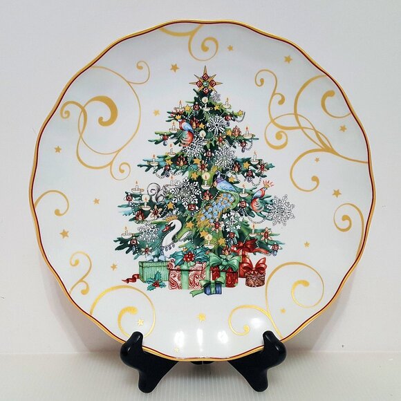 NEW Williams Sonoma Twas the Night Before Christmas Tree Dinner Plate 11" - Picture 1 of 3